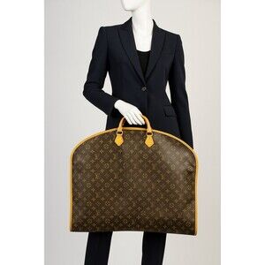 Vintage Louis Vuitton Housse Porte-Habits 2 Pli Garment Bag + 3 Brass Hangers